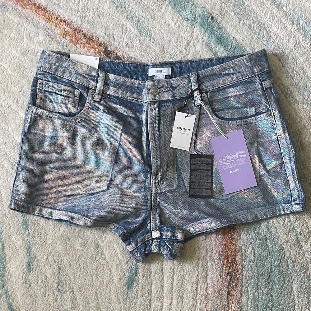 Forever 21 Iridescent Jean Shorts
